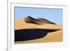 View of sand dunes in desert habitat, Khongoryn Els Sand Dunes, Southern Gobi Desert, Mongolia-David Tipling-Framed Photographic Print