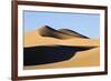 View of sand dunes in desert habitat, Khongoryn Els Sand Dunes, Southern Gobi Desert, Mongolia-David Tipling-Framed Photographic Print