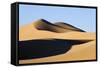 View of sand dunes in desert habitat, Khongoryn Els Sand Dunes, Southern Gobi Desert, Mongolia-David Tipling-Framed Stretched Canvas