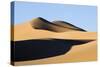 View of sand dunes in desert habitat, Khongoryn Els Sand Dunes, Southern Gobi Desert, Mongolia-David Tipling-Stretched Canvas