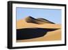 View of sand dunes in desert habitat, Khongoryn Els Sand Dunes, Southern Gobi Desert, Mongolia-David Tipling-Framed Photographic Print