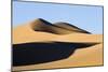 View of sand dunes in desert habitat, Khongoryn Els Sand Dunes, Southern Gobi Desert, Mongolia-David Tipling-Mounted Photographic Print