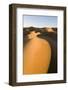 View of sand dunes in desert habitat, Khongoryn Els Sand Dunes, Southern Gobi Desert, Mongolia-David Tipling-Framed Photographic Print