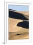 View of sand dunes in desert habitat, Khongoryn Els Sand Dunes, Southern Gobi Desert, Mongolia-David Tipling-Framed Photographic Print