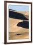 View of sand dunes in desert habitat, Khongoryn Els Sand Dunes, Southern Gobi Desert, Mongolia-David Tipling-Framed Photographic Print