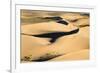 View of sand dunes in desert habitat, Khongoryn Els Sand Dunes, Southern Gobi Desert, Mongolia-David Tipling-Framed Photographic Print