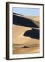 View of sand dunes in desert habitat, Khongoryn Els Sand Dunes, Southern Gobi Desert, Mongolia-David Tipling-Framed Photographic Print