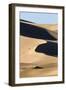 View of sand dunes in desert habitat, Khongoryn Els Sand Dunes, Southern Gobi Desert, Mongolia-David Tipling-Framed Photographic Print