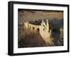 View of Sandcastle on Beach-David Barnes-Framed Premium Photographic Print