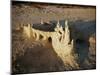 View of Sandcastle on Beach-David Barnes-Mounted Premium Photographic Print
