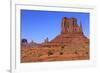 View of sandstone buttes in high desert habitat, West Mitten, Monument Valley, Navajo Tribal Park-Jurgen & Christine Sohns-Framed Photographic Print