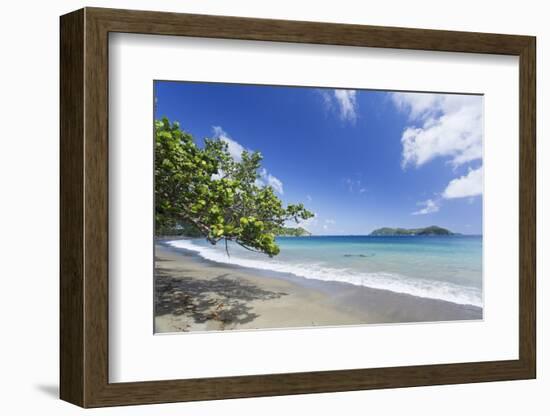 View of sandy beach, looking towards Little Tobago, Speyside, Tobago-Kevin Elsby-Framed Photographic Print