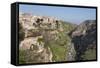 View of Sant'Agostino Convent in the Sassi Area of Matera and Ravine, Basilicata, Italy, Europe-Martin Child-Framed Stretched Canvas