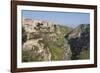 View of Sant'Agostino Convent in the Sassi Area of Matera and Ravine, Basilicata, Italy, Europe-Martin Child-Framed Photographic Print