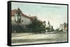 View of Santa Cruz Avenue - Los Gatos, CA-Lantern Press-Framed Stretched Canvas