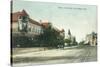 View of Santa Cruz Avenue - Los Gatos, CA-Lantern Press-Stretched Canvas