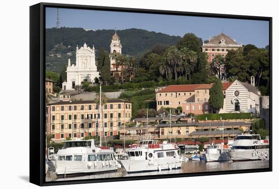 View of Santa Margherita Port, Liguria, Italy, Mediterranean, Europe-Oliviero Olivieri-Framed Stretched Canvas