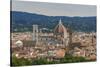 View of Santa Maria Del Fiore Cathedral and Palazzo Vecchio from Forte Belvedere-Guido Cozzi-Stretched Canvas