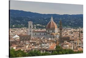 View of Santa Maria Del Fiore Cathedral and Palazzo Vecchio from Forte Belvedere-Guido Cozzi-Stretched Canvas