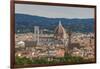 View of Santa Maria Del Fiore Cathedral and Palazzo Vecchio from Forte Belvedere-Guido Cozzi-Framed Photographic Print