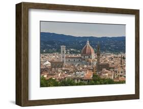 View of Santa Maria Del Fiore Cathedral and Palazzo Vecchio from Forte Belvedere-Guido Cozzi-Framed Photographic Print