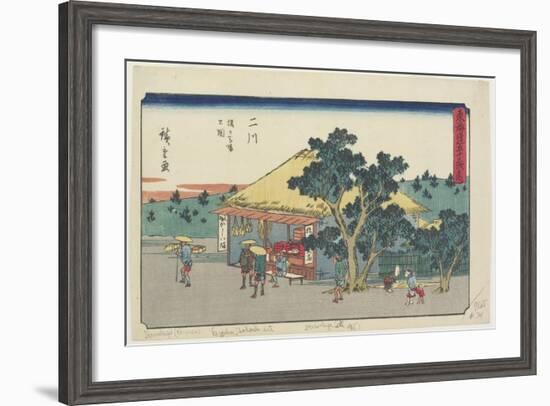 View of Sarugababa Plateau, Futakawa, 1841-1842-Utagawa Hiroshige-Framed Giclee Print