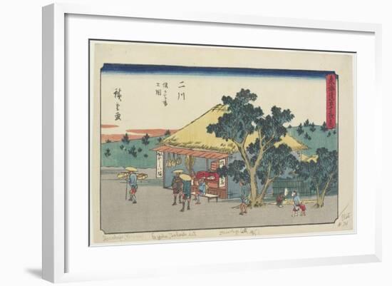 View of Sarugababa Plateau, Futakawa, 1841-1842-Utagawa Hiroshige-Framed Giclee Print