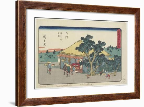 View of Sarugababa Plateau, Futakawa, 1841-1842-Utagawa Hiroshige-Framed Giclee Print