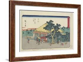 View of Sarugababa Plateau, Futakawa, 1841-1842-Utagawa Hiroshige-Framed Giclee Print