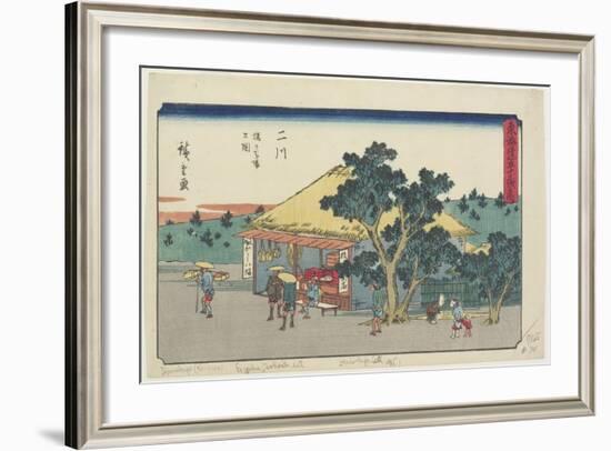 View of Sarugababa Plateau, Futakawa, 1841-1842-Utagawa Hiroshige-Framed Giclee Print