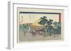 View of Sarugababa Plateau, Futakawa, 1841-1842-Utagawa Hiroshige-Framed Giclee Print