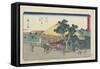 View of Sarugababa Plateau, Futakawa, 1841-1842-Utagawa Hiroshige-Framed Stretched Canvas