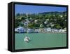 View of Sausalito on the San Francisco Bay, California, USA-Fraser Hall-Framed Stretched Canvas