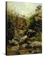 View of Scopeti Through Rocks-Carlo Ademollo-Stretched Canvas