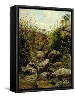View of Scopeti Through Rocks-Carlo Ademollo-Framed Stretched Canvas