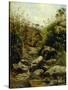 View of Scopeti Through Rocks-Carlo Ademollo-Stretched Canvas