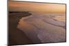View of sea and beach at sunset, Ocean Beach, Pacific Ocean coast of San Francisco, California-Bob Gibbons-Mounted Photographic Print