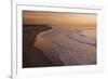 View of sea and beach at sunset, Ocean Beach, Pacific Ocean coast of San Francisco, California-Bob Gibbons-Framed Photographic Print