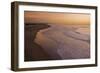 View of sea and beach at sunset, Ocean Beach, Pacific Ocean coast of San Francisco, California-Bob Gibbons-Framed Photographic Print