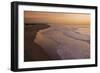 View of sea and beach at sunset, Ocean Beach, Pacific Ocean coast of San Francisco, California-Bob Gibbons-Framed Photographic Print