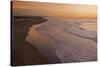 View of sea and beach at sunset, Ocean Beach, Pacific Ocean coast of San Francisco, California-Bob Gibbons-Stretched Canvas