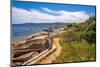 View of sea and coast towards La Maddalena from near Porto Rafael, Sardinia, Italy, Mediterranean-Frank Fell-Mounted Photographic Print