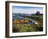 View of Sea with Coastline, Nova Scotia, Canada-Greg Probst-Framed Photographic Print