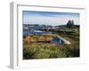 View of Sea with Coastline, Nova Scotia, Canada-Greg Probst-Framed Photographic Print