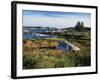 View of Sea with Coastline, Nova Scotia, Canada-Greg Probst-Framed Photographic Print