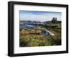 View of Sea with Coastline, Nova Scotia, Canada-Greg Probst-Framed Photographic Print