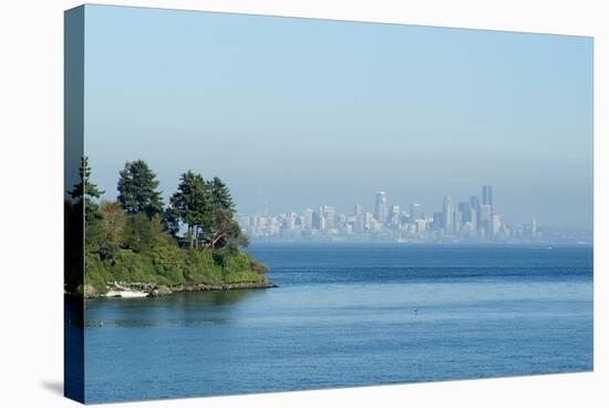 View of Seattle from Bainbridge (Island) Ferry, Washington, Usa-Natalie Tepper-Stretched Canvas