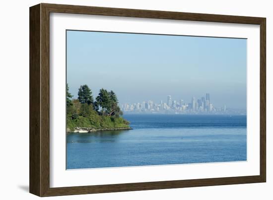 View of Seattle from Bainbridge (Island) Ferry, Washington, Usa-Natalie Tepper-Framed Photo