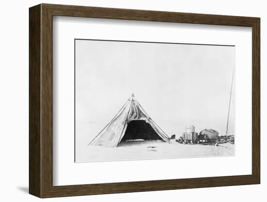 View of Secluded Tent in Antarctica in the Snow-null-Framed Photographic Print