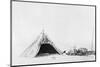 View of Secluded Tent in Antarctica in the Snow-null-Mounted Photographic Print